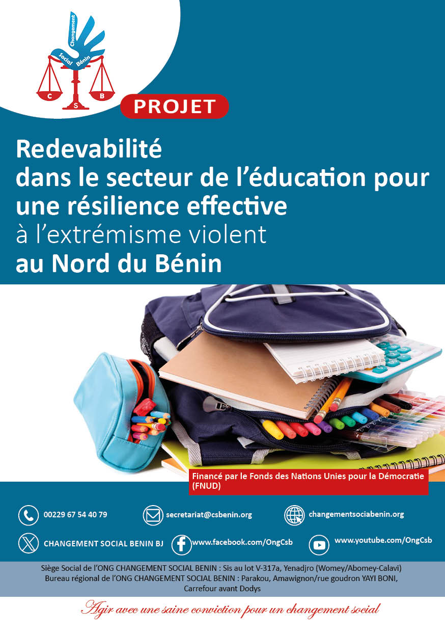 Dialogue entre le Ministère des EMP et les Organisations de la Société civile pour améliorer la résilience  dans les départements du Borgou et de la Donga au Bénin